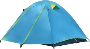 Tents for Camping 3-4 Person Family Tent, Lightweight Portable Alumimun Pole Waterproof Anti-Storm Double Layer 4 Season Camping Tent