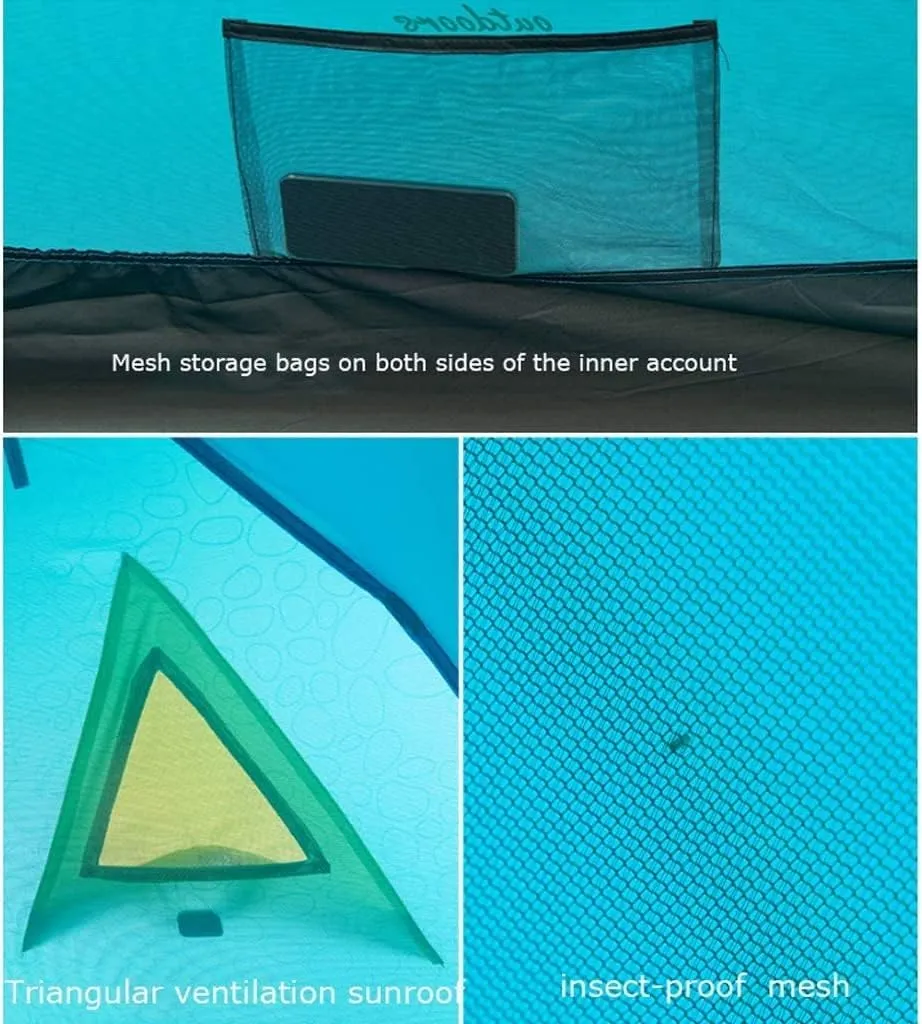 Tents for Camping Beach Tents Tent Ultralight Easy Set Up and Carry Family Tent UPF50, Rainproof PU2000 Tent for Camping Family Tents for Camping Hiking Traveling