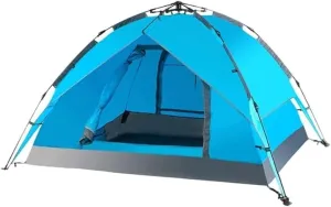 Tents for Camping Waterproof Foldable Camping Tent Double Layer Tent Fishing Mountaineering 3-4 Person Family Tent Outdoor Tent Beach Tent (Color : OneColor, Size : 220 * 200 * 135 cm)