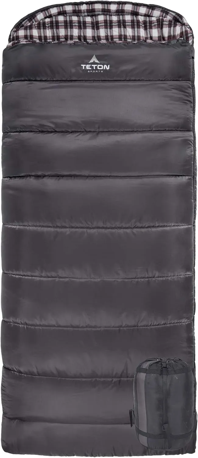 Teton Celsius XXL Sleeping Bag, Cold Weather Sleeping Bags for Adults and Kids, Camping Made Easy and Warm. Compression Sack Included, 35F, 25F, 0F, 20F Degree
