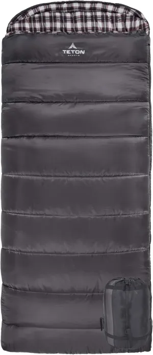 Teton Celsius XXL Sleeping Bag, Cold Weather Sleeping Bags for Adults and Kids, Camping Made Easy and Warm. Compression Sack Included, 35F, 25F, 0F, 20F Degree