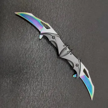 The Bat: 3cr13 Stainless Steel Double-sided Folding Knife