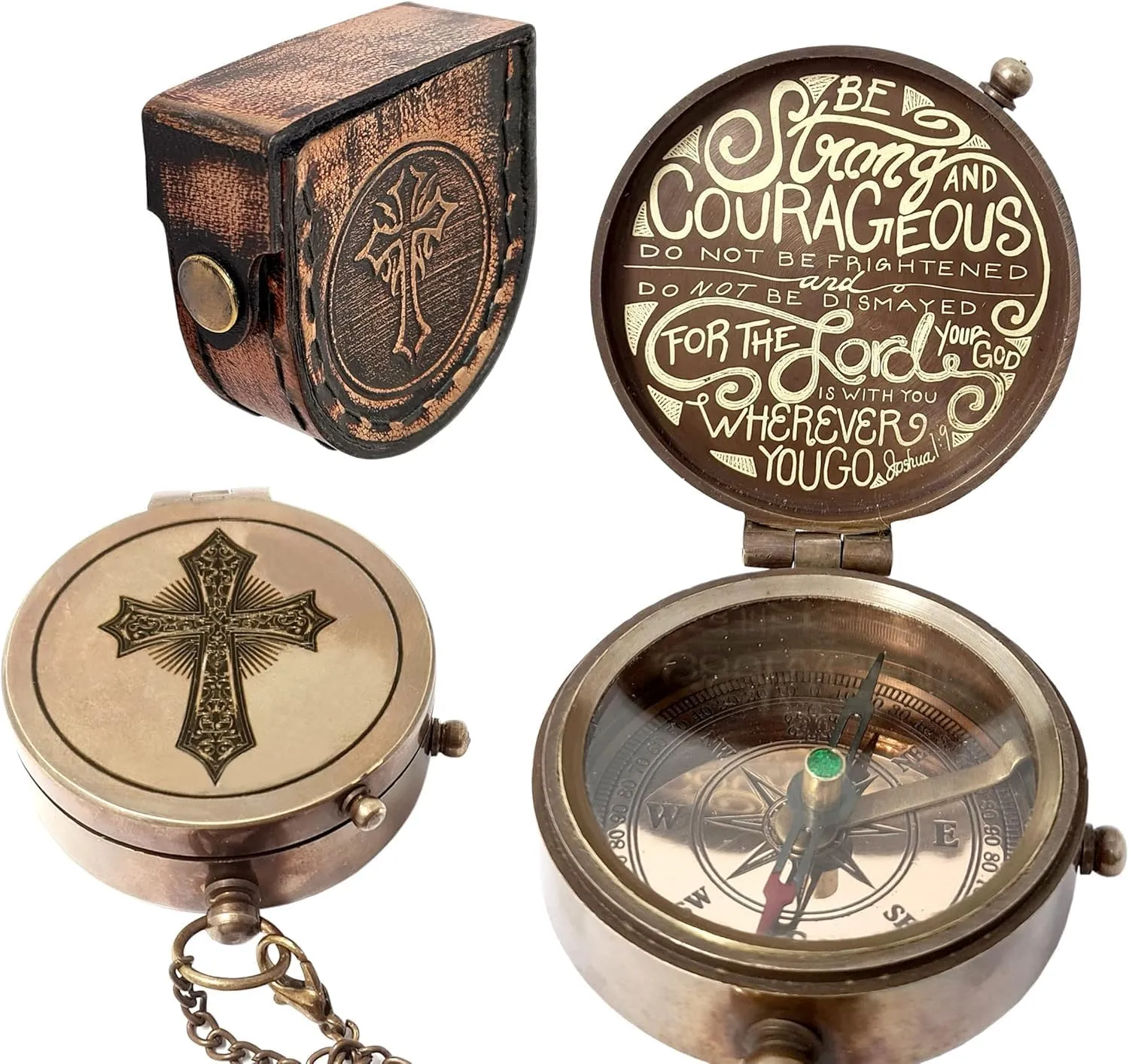 The Vintage Venue Brass Nautical Compass Engraved Gift for Son Grandson Daughter – Baptism Confirmation Communion Godson Church Graduation Day Keepsake