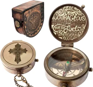 The Vintage Venue Brass Nautical Compass Engraved Gift for Son Grandson Daughter – Baptism Confirmation Communion Godson Church Graduation Day Keepsake