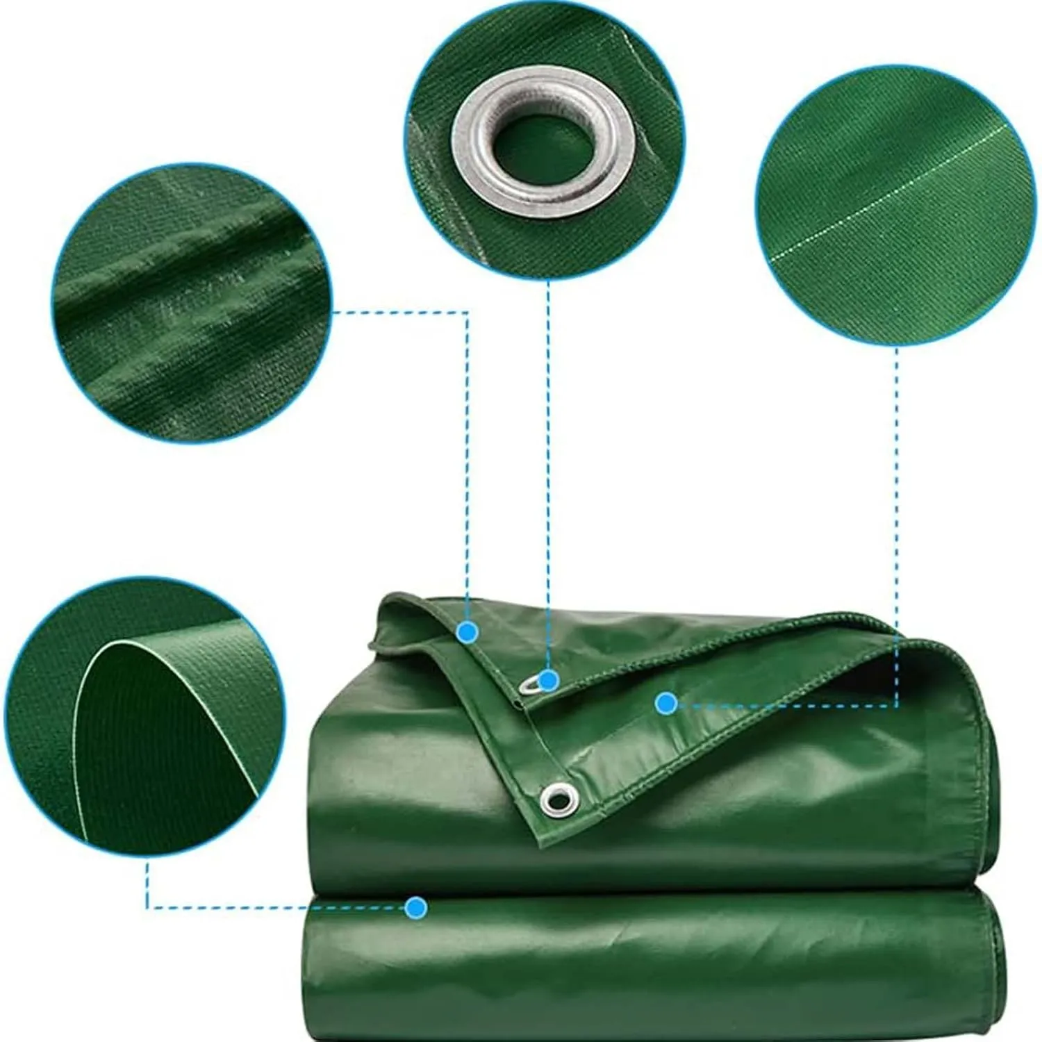 Thick Tarpaulin with Grommets 26.2x32.8ft, Tarps Heavy Duty Waterproof, Windproof Tarp with Reinforced Edges, Dustproof, Rainproof, for Covering Garden Plant Camping