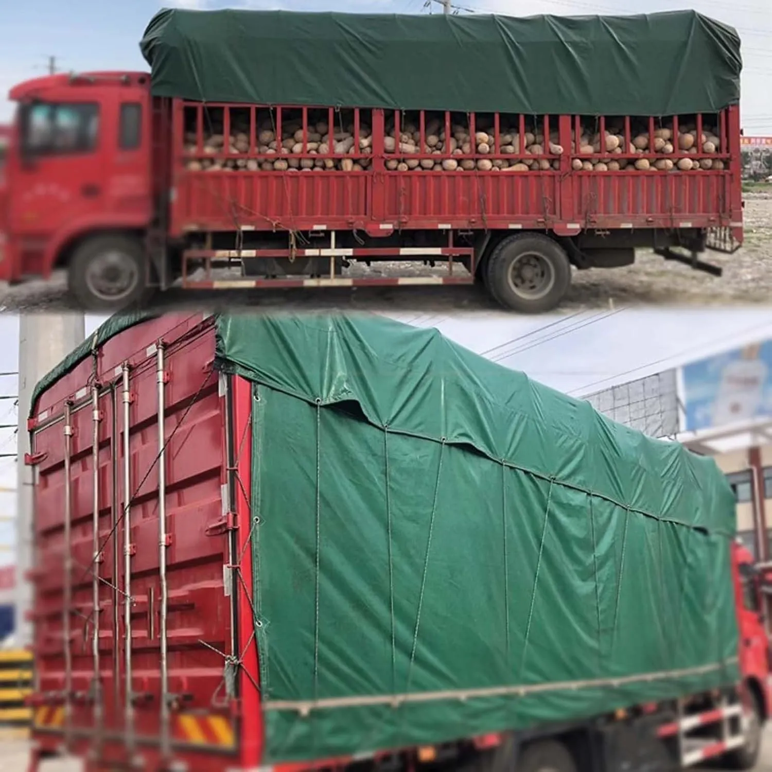 Thick Tarpaulin with Grommets 26.2x32.8ft, Tarps Heavy Duty Waterproof, Windproof Tarp with Reinforced Edges, Dustproof, Rainproof, for Covering Garden Plant Camping