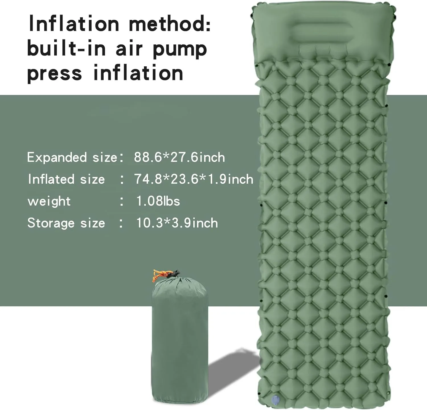 Thickened Outdoor Moisture-Proof mat, Ultra-Light Foldable Portable Tent nap mat, Single and Double Egg nest mat, Camping Inflatable mat, Essential mat for Camping and Mountaineering