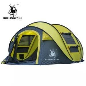 throwing automatic tent waterproof hiking Quick resolution Hot deal camping HUI throw up outdoor tent LINGYANG family tents large tents pop waterproof