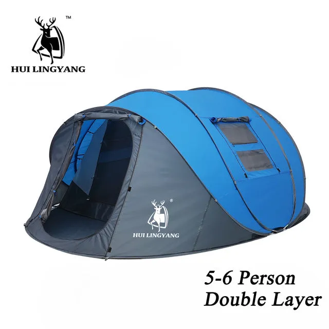 throwing automatic tent waterproof hiking Quick resolution Hot deal camping HUI throw up outdoor tent LINGYANG family tents large tents pop waterproof