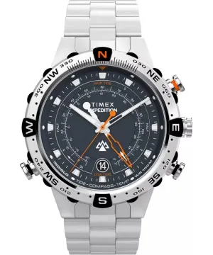 Timex Expedition North Tide Temp Compass Stainless Steel Band TW2Y12900