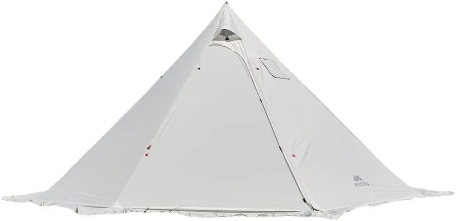 Tipi Hot Tent with Fire Retardant Stove Jack for Flue Pipes, 3~4 Person, Lightweight, Teepee Tents with Snow Skirt for Family Team Outdoor Backpacking Camping Hiking