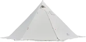 Tipi Hot Tent with Fire Retardant Stove Jack for Flue Pipes, 3~4 Person, Lightweight, Teepee Tents with Snow Skirt for Family Team Outdoor Backpacking Camping Hiking