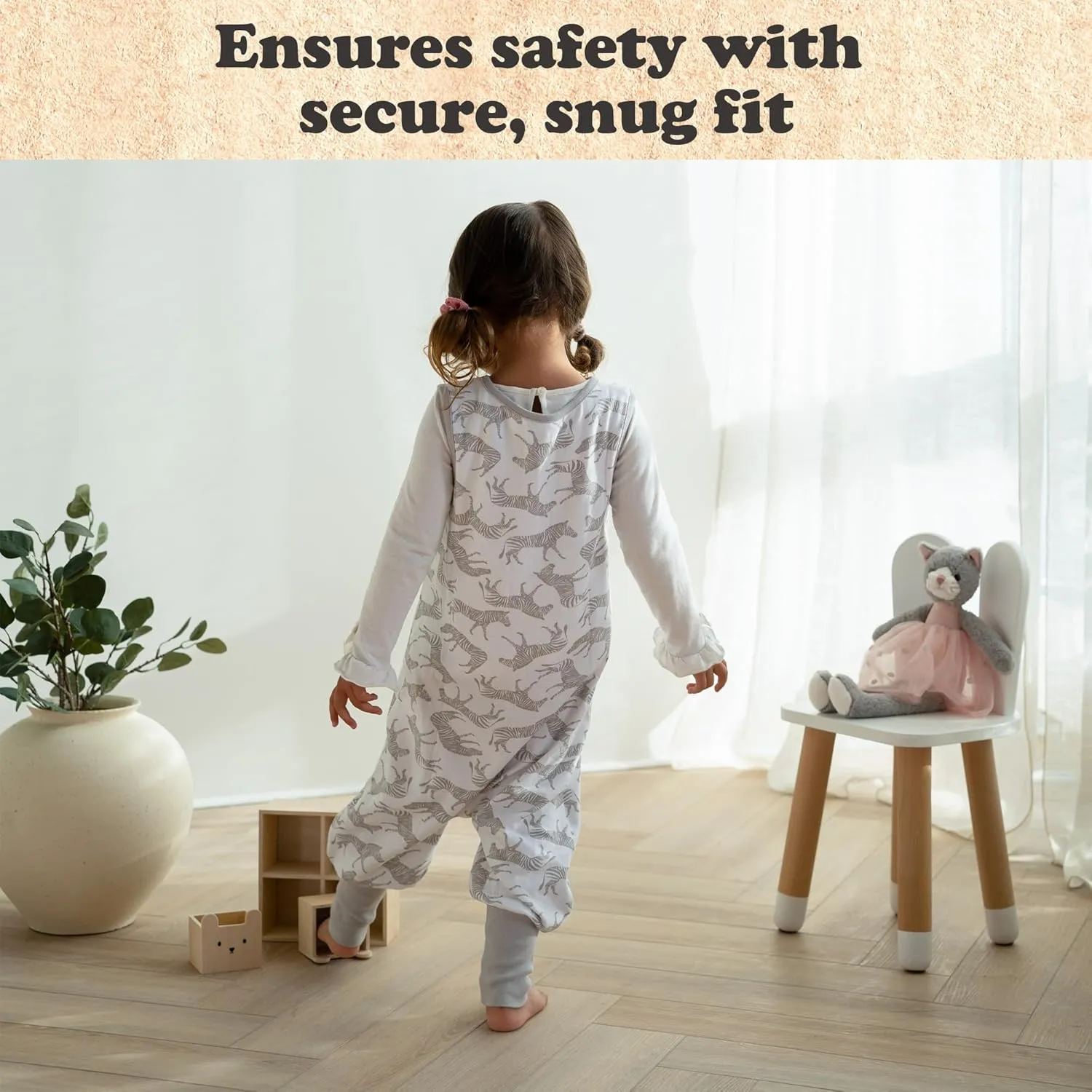 Toddler Sleep Sacks for 12-24 Month, 1 Pack Baby Wearable Blanket with Feet, Sleeveless Breathable Sleep Sacks for Baby Boys Girls