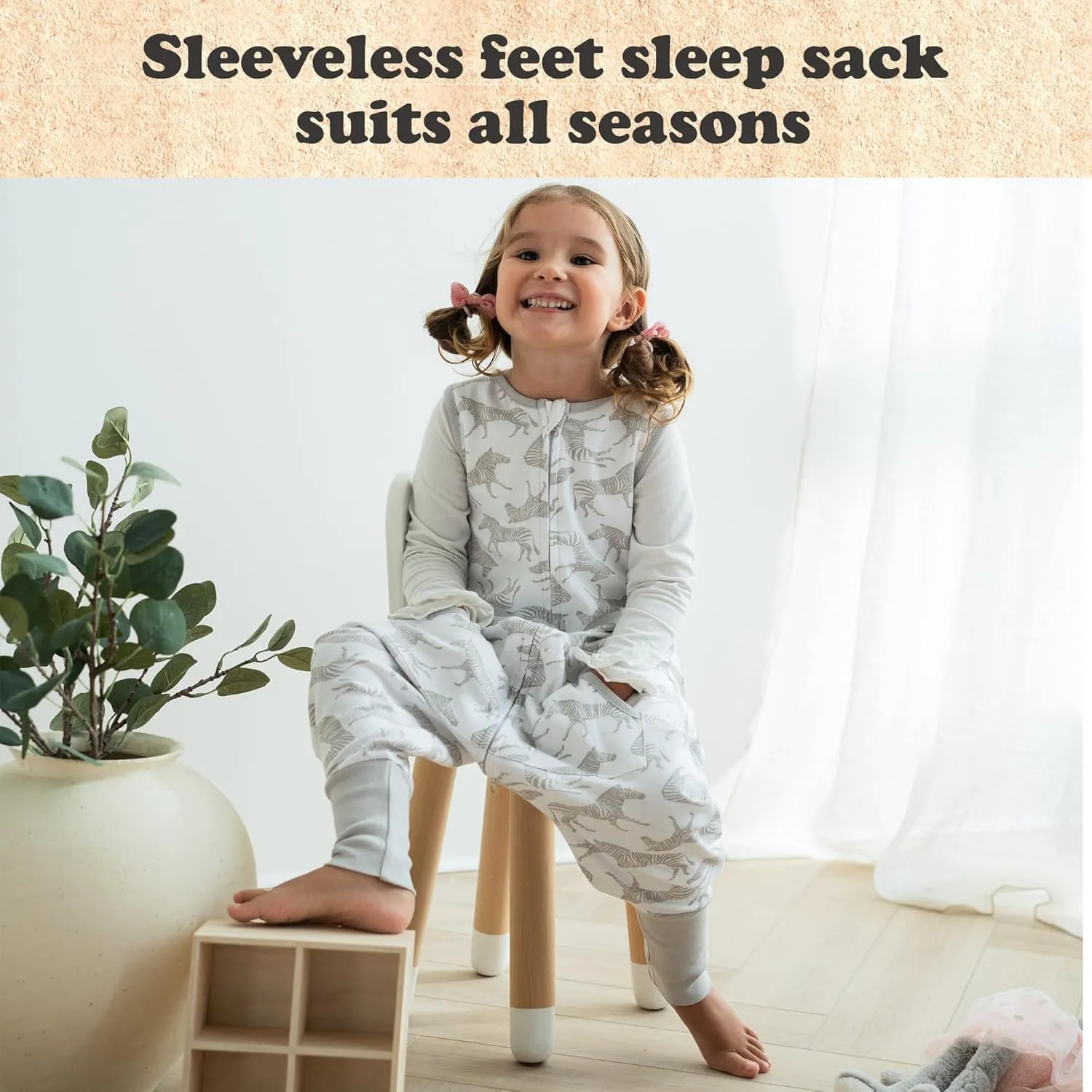 Toddler Sleep Sacks for 12-24 Month, 1 Pack Baby Wearable Blanket with Feet, Sleeveless Breathable Sleep Sacks for Baby Boys Girls