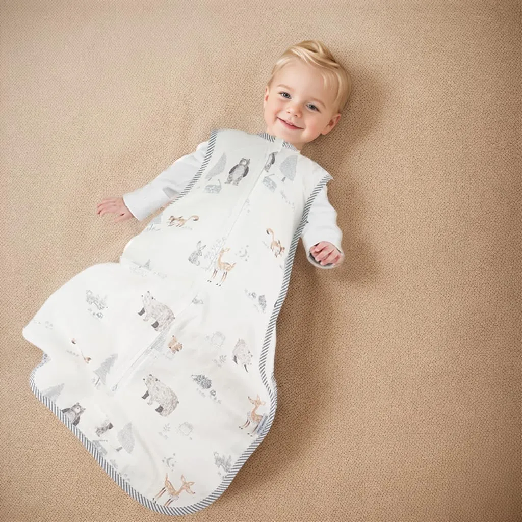 Toddler Sleeping Sack Muslin (2-3T) Lightweight 0.5 Tog Cotton Summer Baby Wearable Blanket Large Infant Sleeping Bag thin Soft Unisex long Sleeper