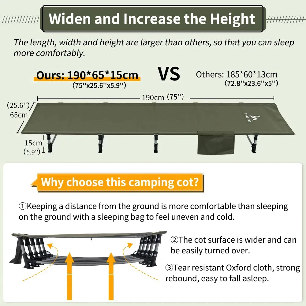 TOMOUNT Compact Camping Cot