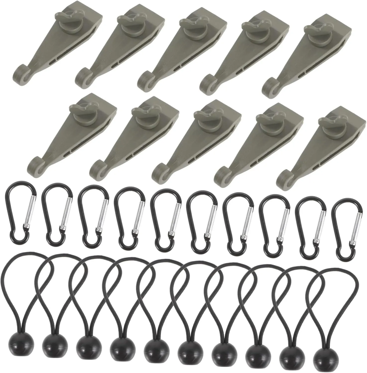 Totority 1Set Windproof Tarp Clips with Ropes and Heavy Duty Tent Fasteners for Camping Hiking Fishing Durable and Clamps for Secure Tarp and Tent