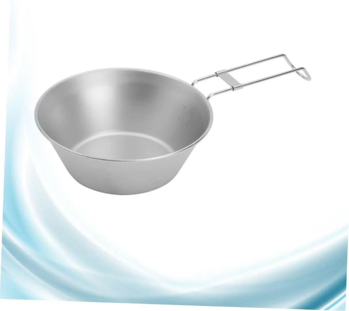 Totority Foldable Bowl Camping Bowl Stainless Steel Bowl Outdoor Bowl Silver
