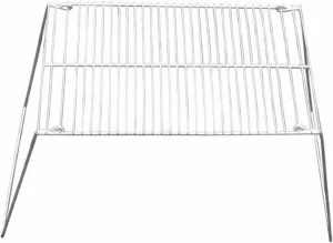 Totority Stainless Steel Bbq Rack Mini Foldable Barbecue Grill Easy to Use for Camping Fishing and Outdoor Activities