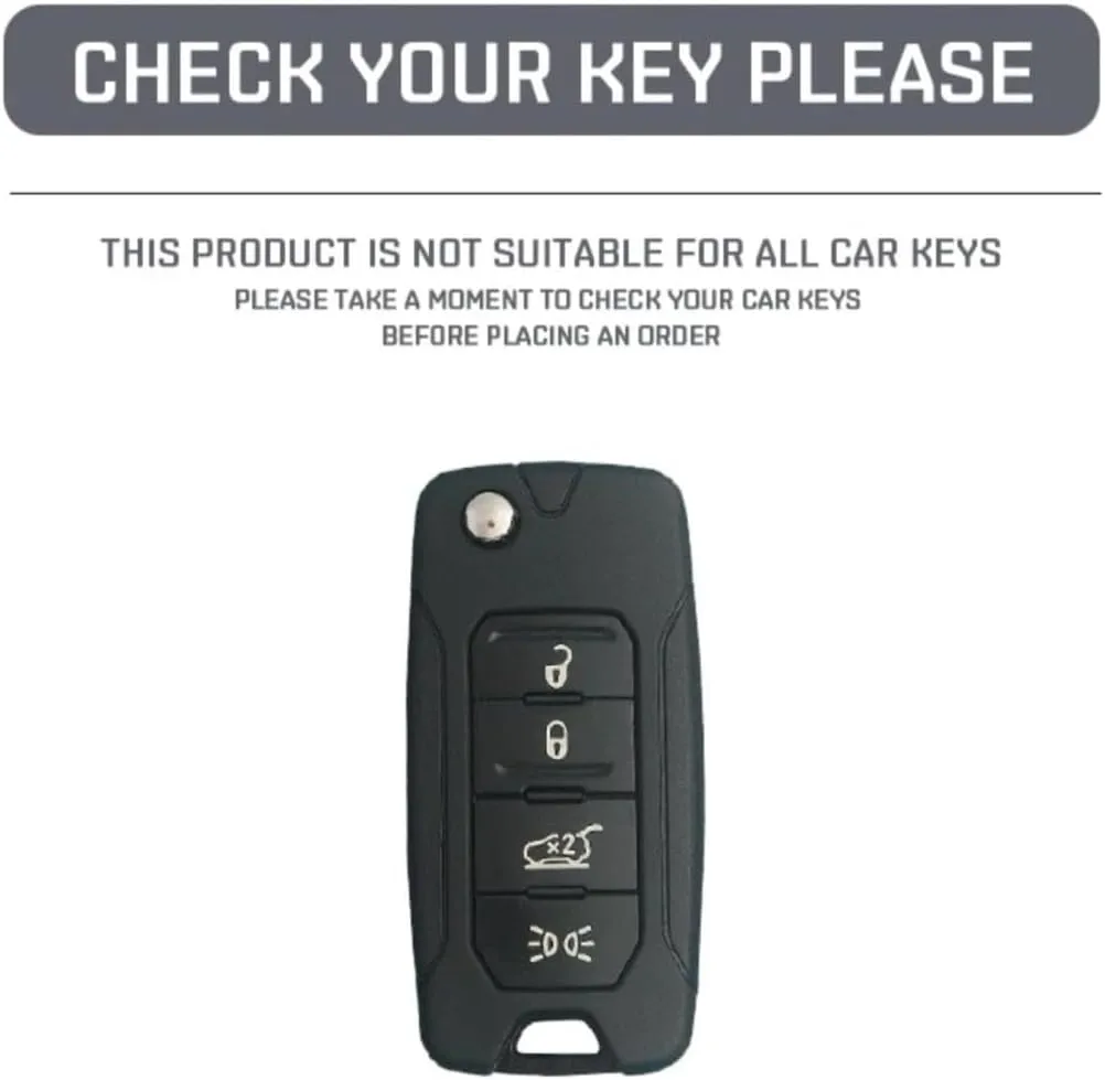 TPU Car Flip Key Case Cover Shell Fob for Jeep for Renegade for Compass 2016 2019 4 Buttons Folding Keyless Protector Bag Accessories(Black)