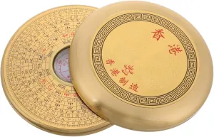 Traditional Chinese Feng Shui Compass Portable Camping Compass Cover Solid Acrylic Construction 1pc