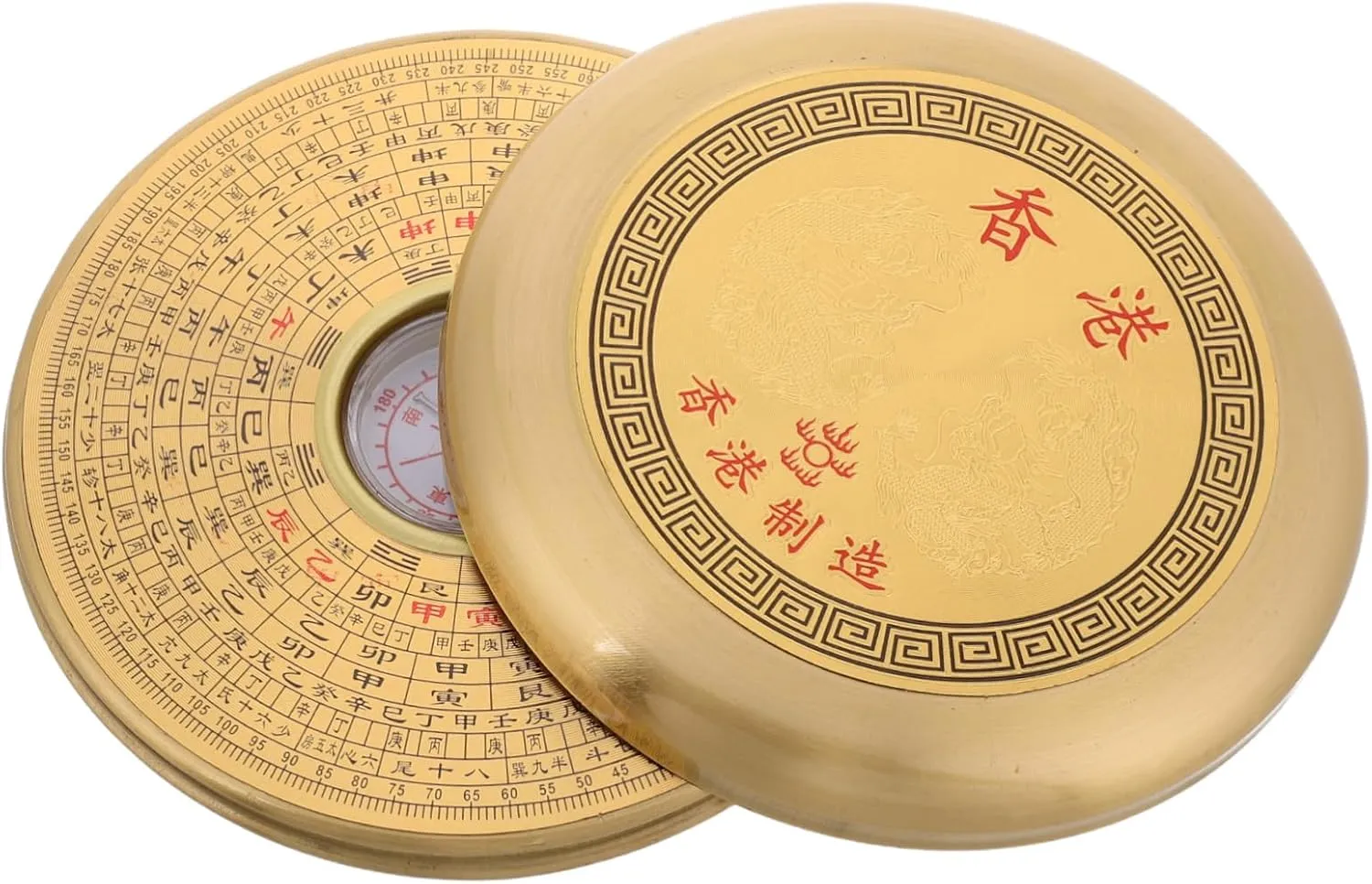 Traditional Chinese Feng Shui Compass Portable Camping Compass Cover Solid Acrylic Construction 1pc
