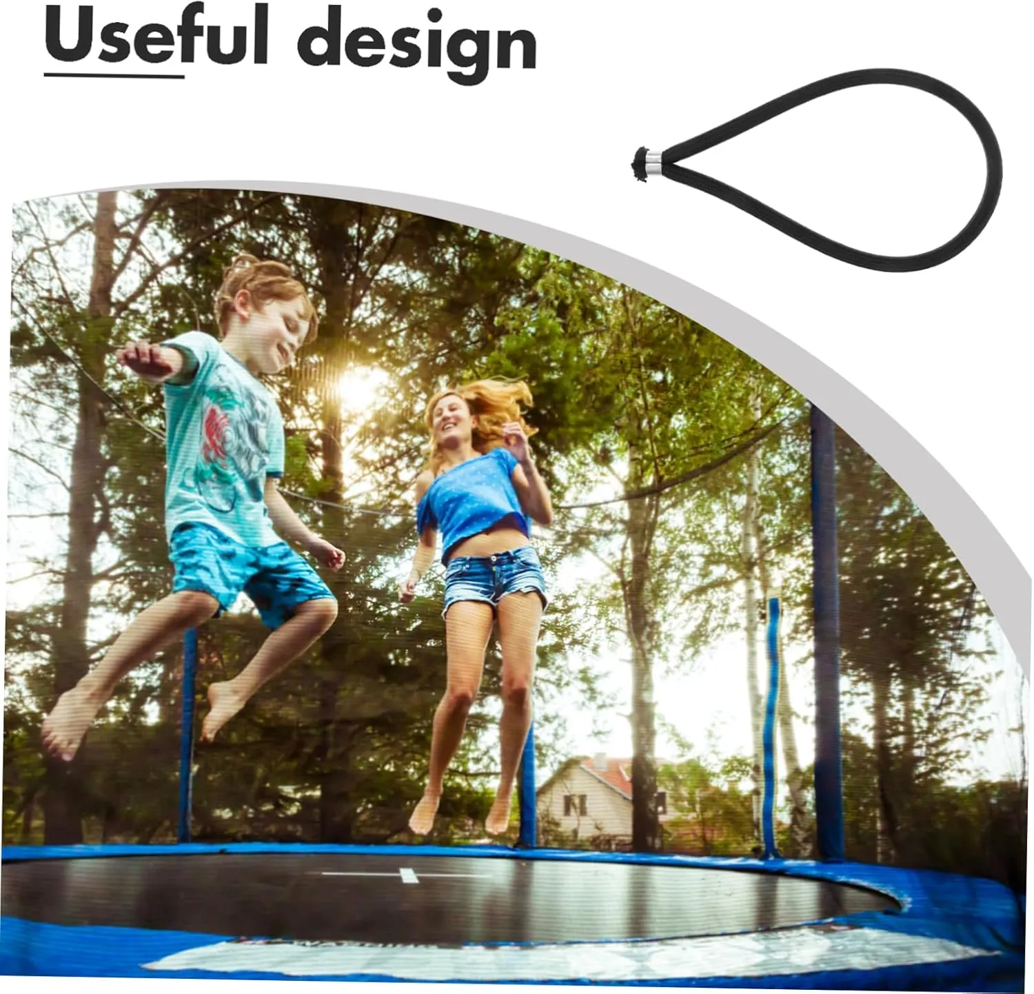 Trampoline Elastic Rope Tarp Tie Down Bungee Straps Bungee Cord Tarp Bungee Tent Fix Rope Cargo Holding