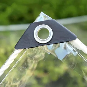 Transparent Tarp Heavy Duty 1.6x23.0ft, Clear Tarpaulin Waterproof, Tarps Plastic Transparent with Grommets, for Patio, Greenhouse, and Outdoor Use