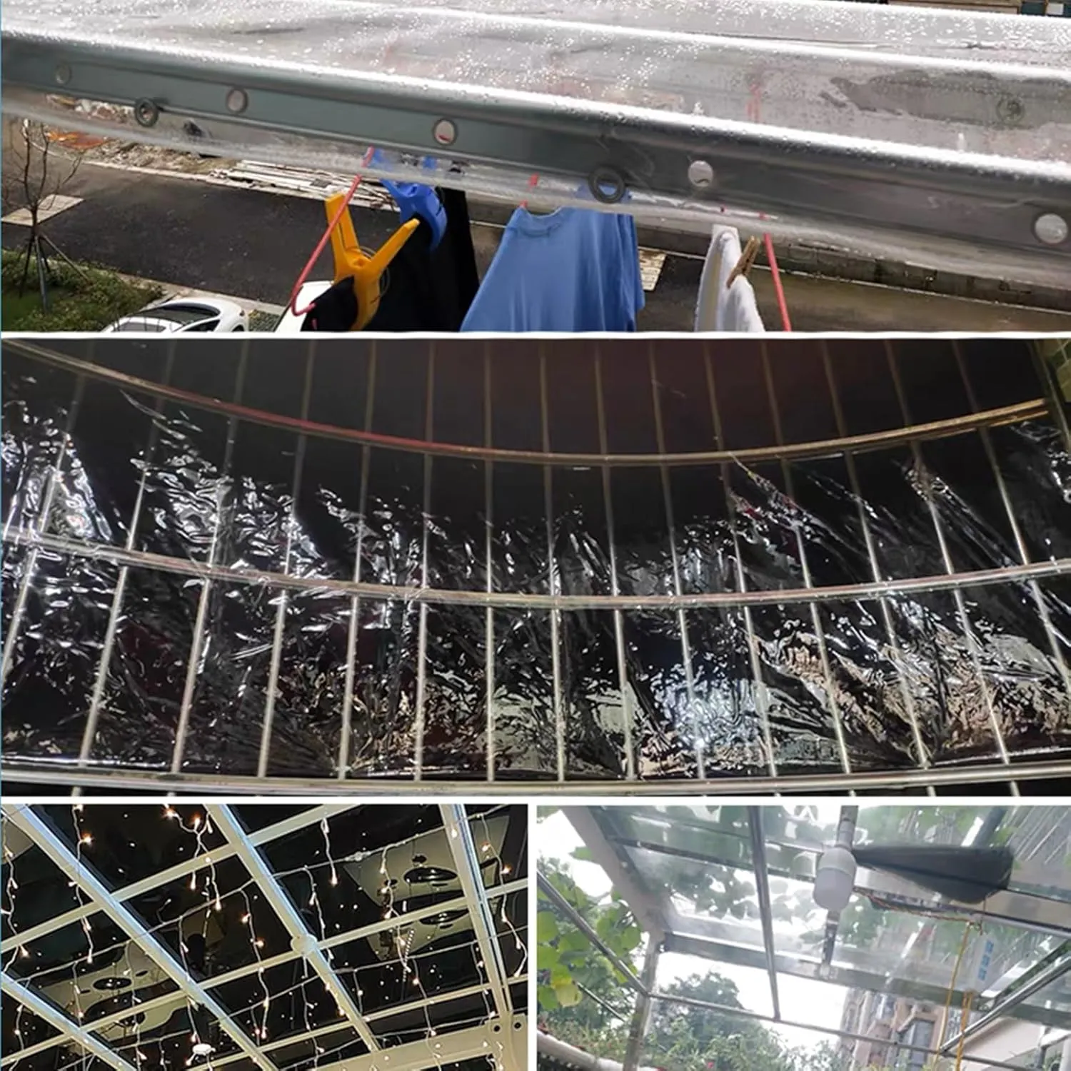 Transparent Waterproof Tarpaulin with Waterproof Mildew Cold and Aging Resistance Will Not Harden When Cold Soft Lightweight Etc, 23 Sizes(2x3m)