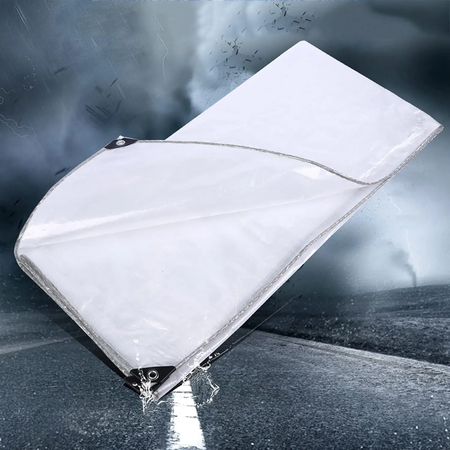 Transparent Waterproof Tarpaulin with Waterproof Mildew Cold and Aging Resistance Will Not Harden When Cold Soft Lightweight Etc, 23 Sizes(2x3m)