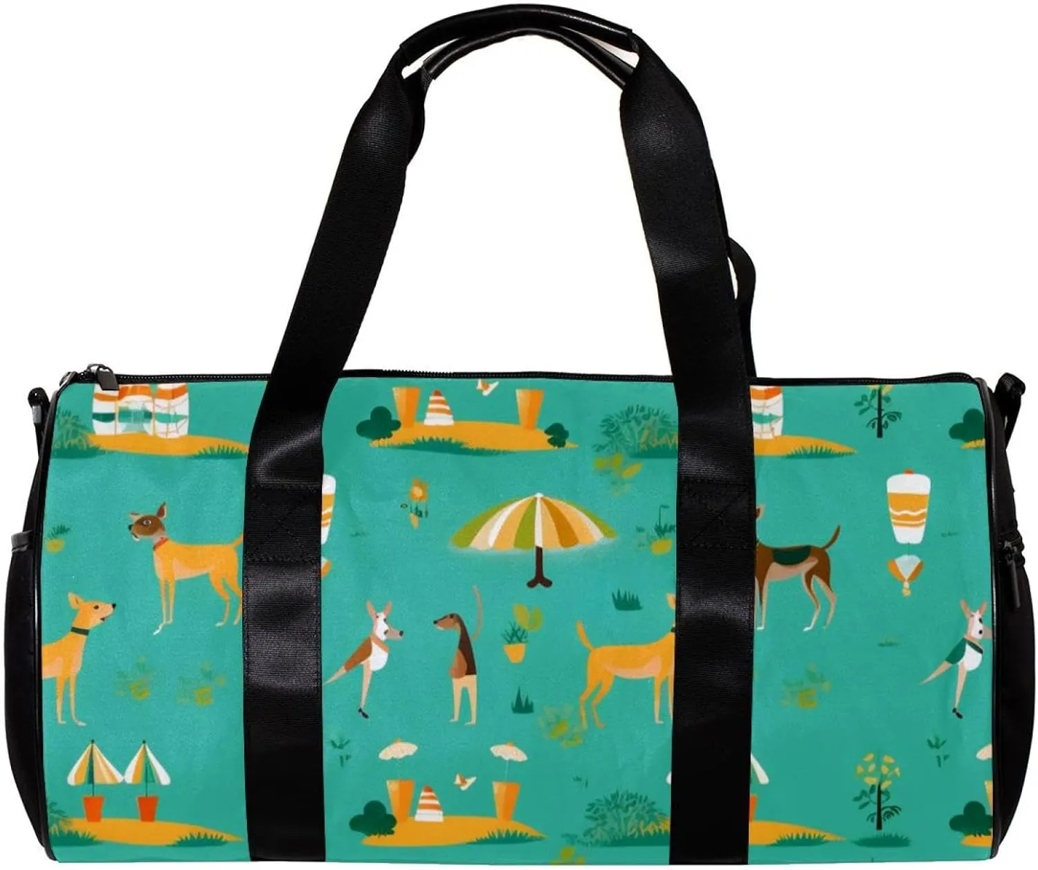 Travel Bag,Mens Gym Bag,Womens Gym Bag,Boxer Dog Beer Umbrella,Sports Bag