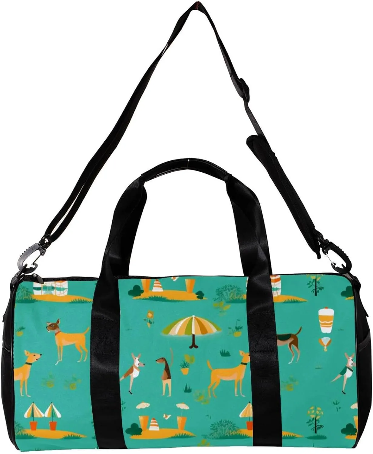 Travel Bag,Mens Gym Bag,Womens Gym Bag,Boxer Dog Beer Umbrella,Sports Bag