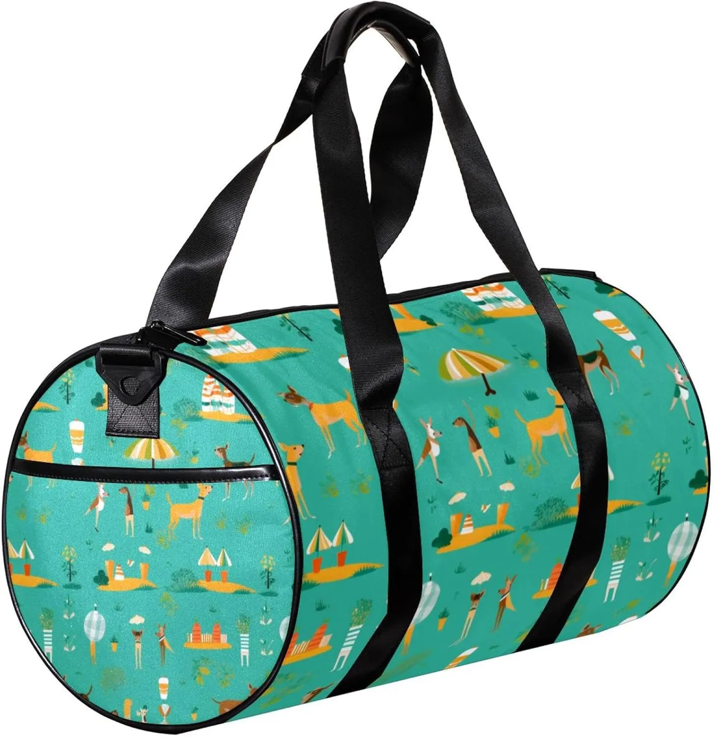 Travel Bag,Mens Gym Bag,Womens Gym Bag,Boxer Dog Beer Umbrella,Sports Bag