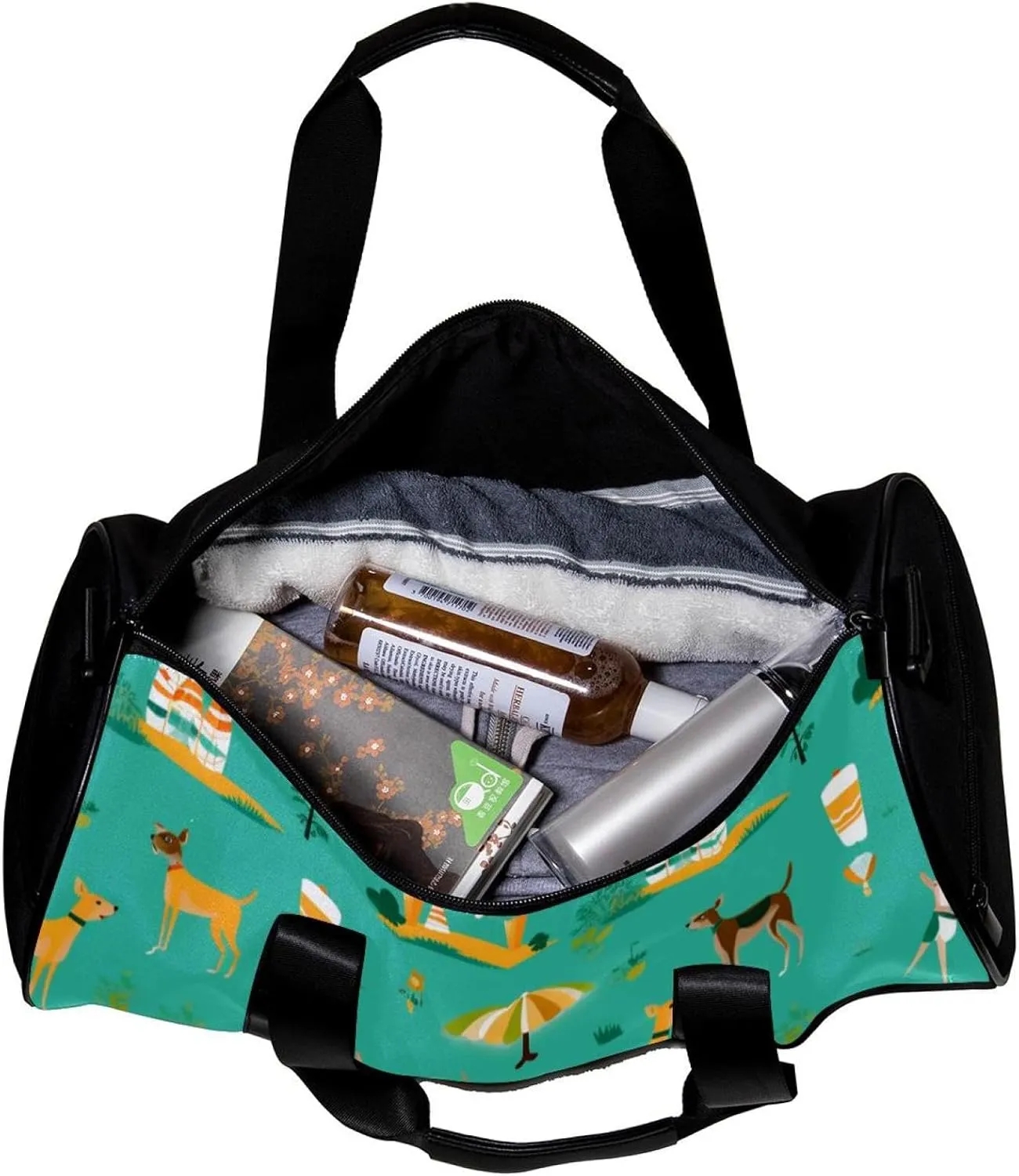 Travel Bag,Mens Gym Bag,Womens Gym Bag,Boxer Dog Beer Umbrella,Sports Bag