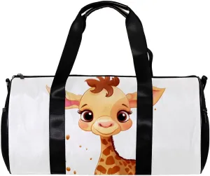 Travel Bag,Mens Gym Bag,Womens Gym Bag,Cute Cartoon Giraffe,Sports Bag