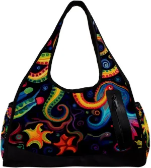 Travel Bag,Mens Gym Bag,Womens Gym Bag,Devilfish Jellyfish Sea Shell,Sports Bag