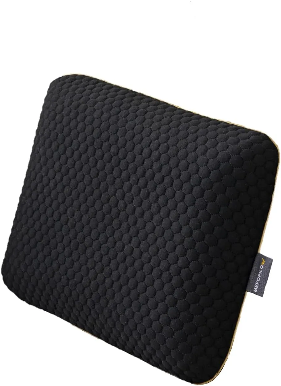 Travel Memory Foam Pillow for Sleeping, Comfortable Camping Pillow, 15.75x11.81x3.94 inches, Easy to Carry Portable Bag, Soft, Breathable, Washable Pillowcase (Black)