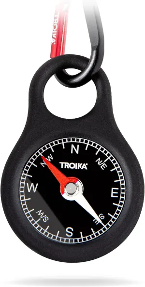 Troika Wegweiser, Item COS10/BK Pocket Compass with Carabiner Black