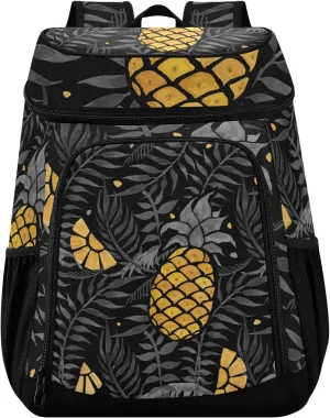 Tropical Pineapples Fruits Cooler Backpack Insulated Leak Proof Beach Cooler Bag Soft Lunch Picnic Hiking Camping Backpack Cooler