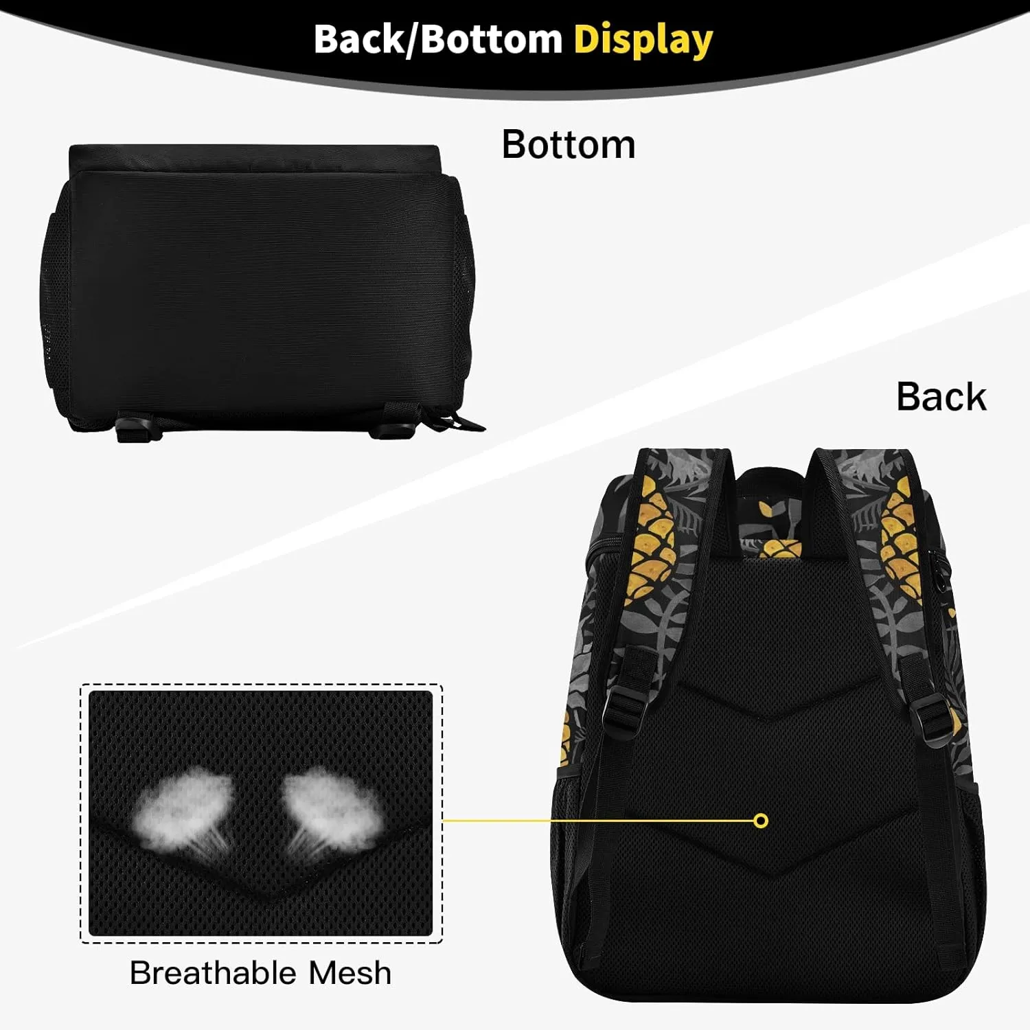 Tropical Pineapples Fruits Cooler Backpack Insulated Leak Proof Beach Cooler Bag Soft Lunch Picnic Hiking Camping Backpack Cooler