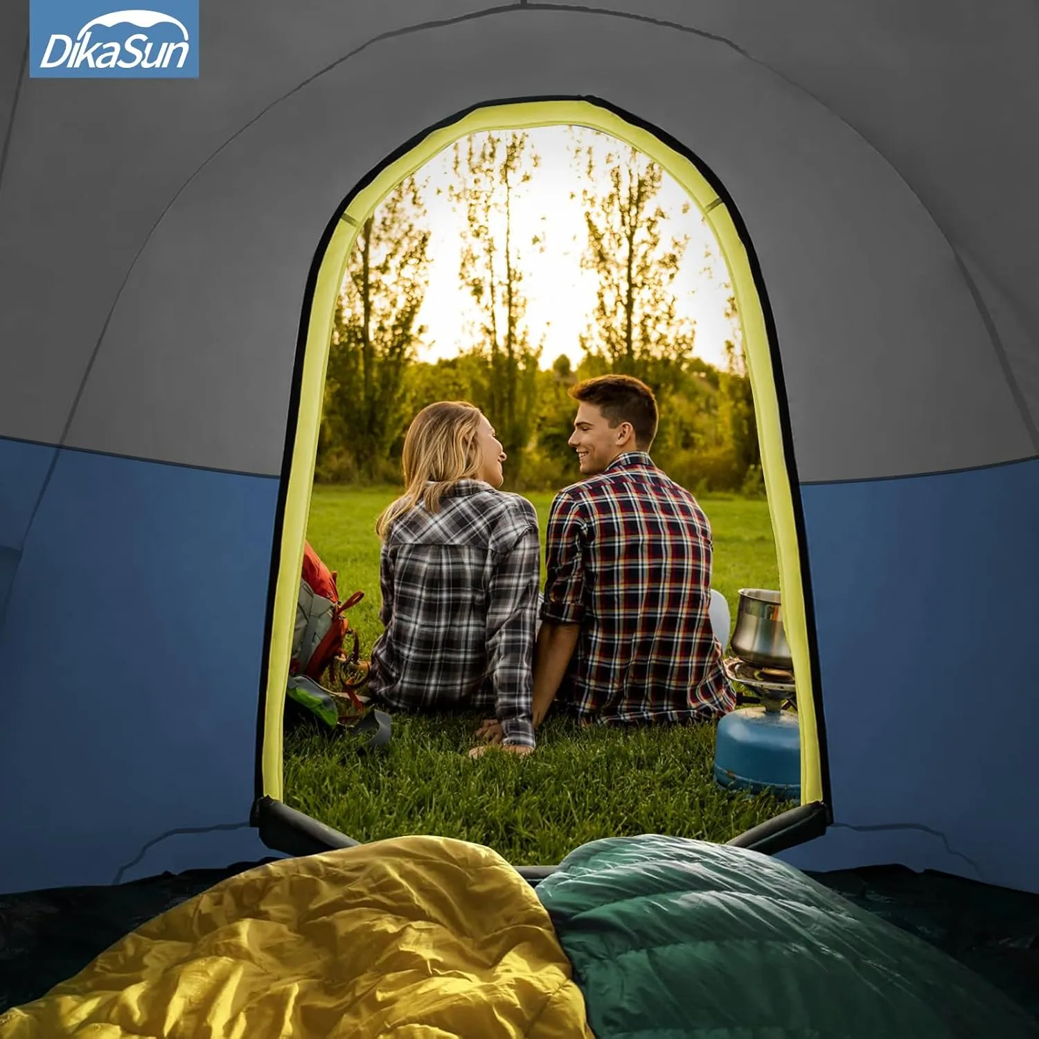 Truck Bed Tent, Double Layer Truck Tent 6.4-6.7 Ft, Waterproof PU3000mm Tear-Resistant Pickup Tent for 2 Person Camping and Outdoor with Awning