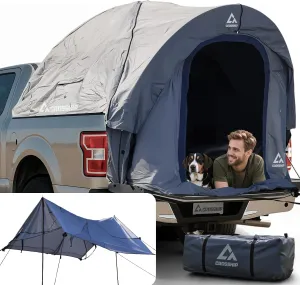 Truck Bed Tent for Pickup Trucks - Water-Resistant Canopy Anti-Tear Fabric - Insect-Prevention Double Layer - Replacement for Ford, Chevy, Dodge, GMC, Nissan, Toyota