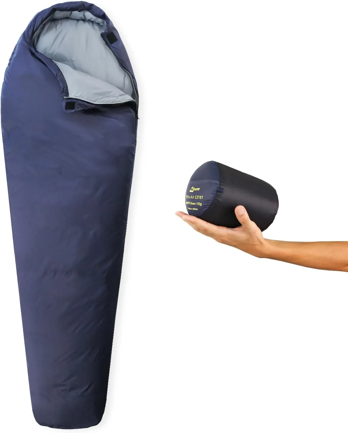 Ultra Compact Down 3 Season Mummy Sleeping Bag, 700 Fill Power Sleep Sack for 3 Season, Ultra Lightweight, Compact and Portable, for Hiking Traveling Camping Backpacking Adult Outdoor Durable