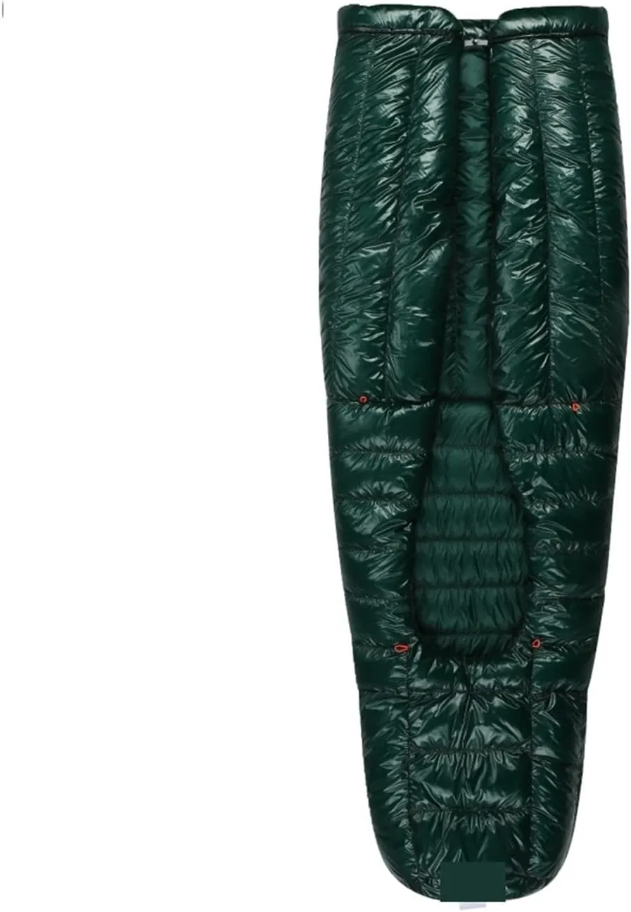 Ultralight Down Sleeping Bag -5°F 800FP for Winter Camping & Hiking, 10D Fabric, Windproof Twilight Quilt(Twilight II-White-R)