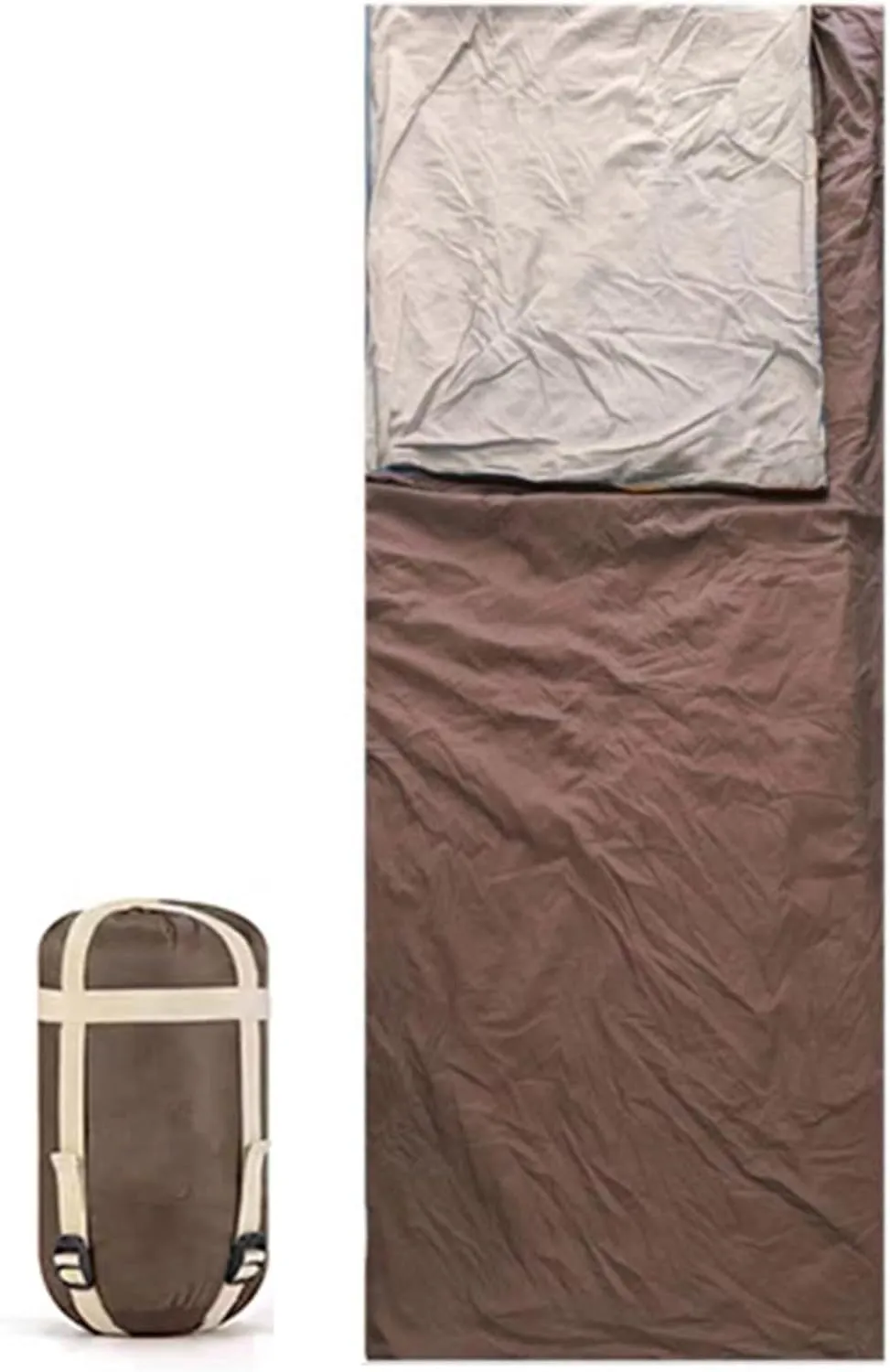 Ultralight Sleeping Bag, Envelope Lightweight Portable Comfort with Compression Sack Long Full Sized Zipper Camping Blanket