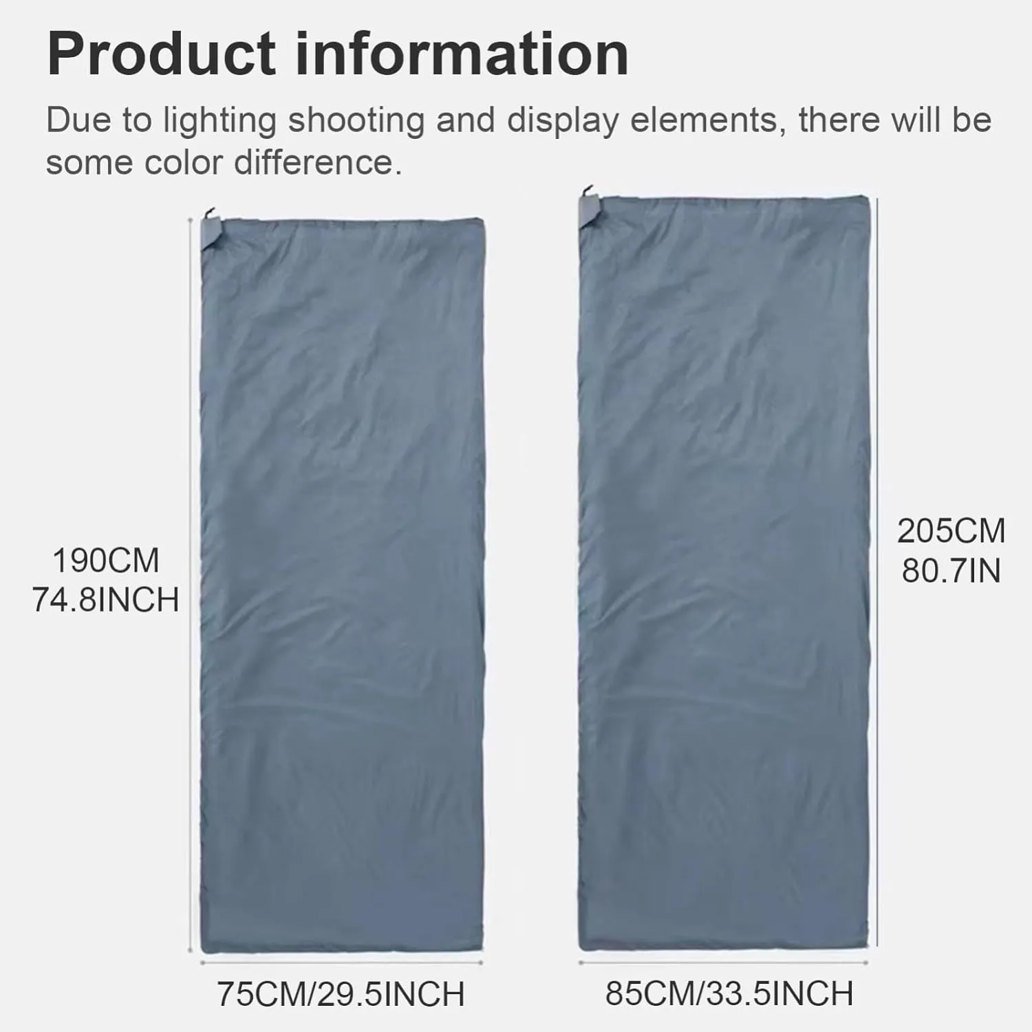 Ultralight Sleeping Bag, Envelope Lightweight Portable Comfort with Compression Sack Long Full Sized Zipper Camping Blanket