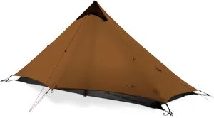 Ultralight Tent for Backpacking, LANSHAN 1 Trekking Pole Tent 1 Person 3/4 Season Lightweight Easy Set Up Double Layer Shelter Waterproof Tents for Camping Hiking Outdoor Mountaineering