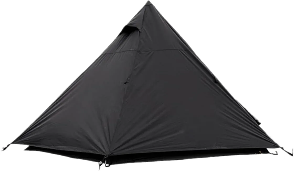 UNISTRENGH Camping Teepee Tent Indian Tent Yurt 4 Season Double Layers Waterproof Sunscreen Shelter Pyramid Spire Tents for Outdoor Hiking Hunting