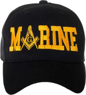 United States Military Masonic Square and Compass Embroidered Baseball Cap