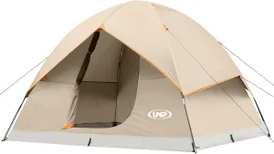 UNP Camping Tent 2/3/4/6 Person Dome Tent, Easy to Set Up for Camping, Lightweight Camping Tent, Portable Camping Tent for Outdoor and Backpacking Beaches